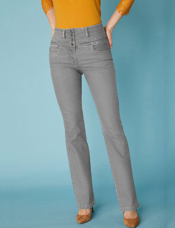 Jean bootcut taille haute - grande stature (gris) Jean bootcut taille haute - grande stature (gris)